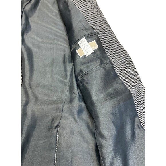 Michael Kors 40 L sport suit jacket blazer gingham black check Macy's Men Store - Picture 16 of 16